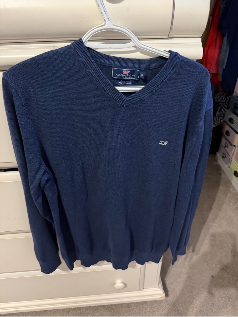 Vineyard Vines Men’s Deep Navy V-Neck Sweater
